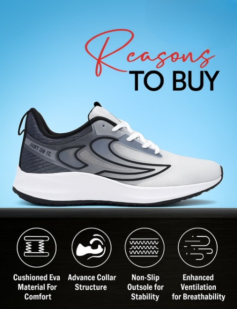 COOPERWINGS Breathable Running Sports Shoes for Men, Lightweight Gym Sneakers for Workout, Training, and All-Day Comfort