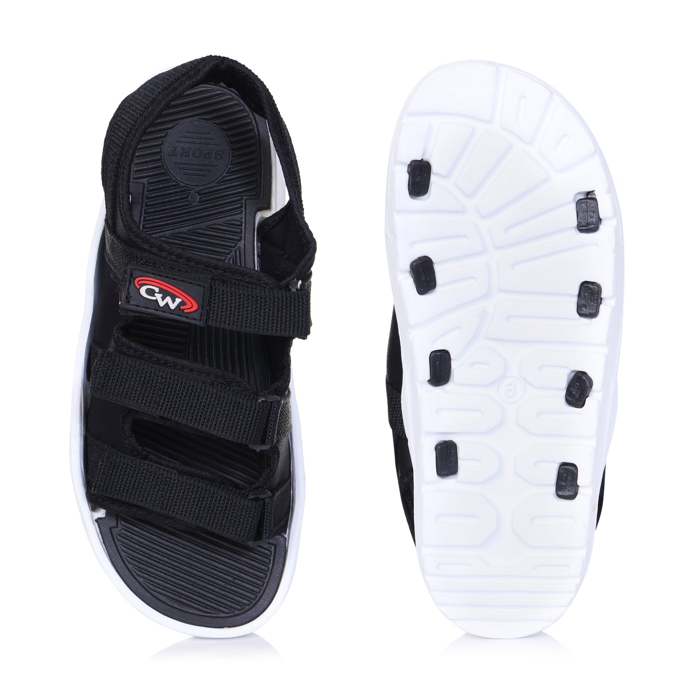 COOPERWINGS Comfortable Sandal for Men – Trendy Sports Footwear, Stylish Formal Sandals, Casual & Office Black Lightweight Sandals